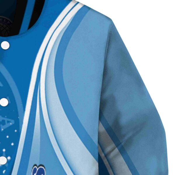 custom philadelphia 76ers wave patterns blue jacket premium grade