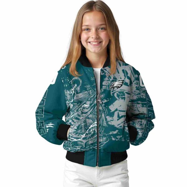 custom philadelphia eagles fishing art green jacket top rated