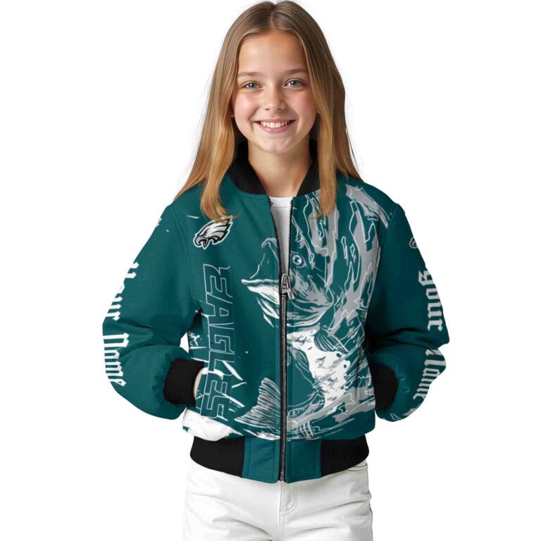 custom philadelphia eagles fishing passion green white jacket top rated