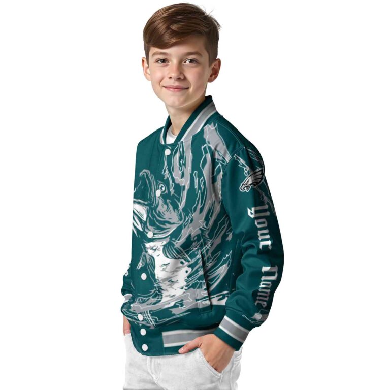 custom philadelphia eagles fishing passion green white jacket trendy