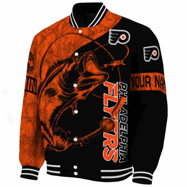 custom philadelphia flyers fishing rod black jacket best selling