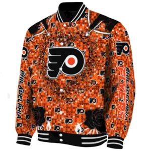 custom philadelphia flyers heart explosion orange jacket best selling
