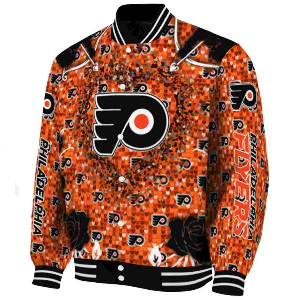 custom philadelphia flyers heart explosion orange jacket best selling