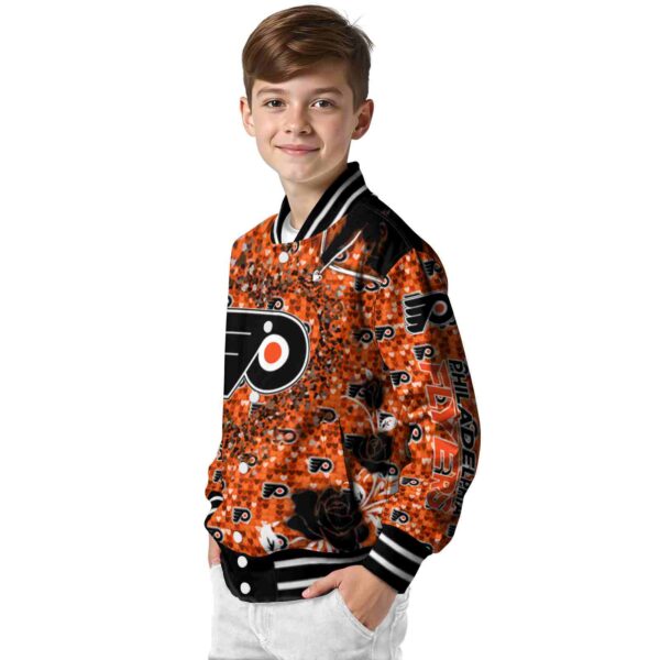 custom philadelphia flyers heart explosion orange jacket trendy