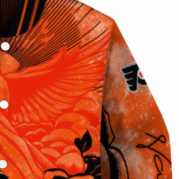custom philadelphia flyers praying hands orange jacket premium grade