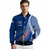 custom philadelphia phillies wave patterns blue jacket high quality
