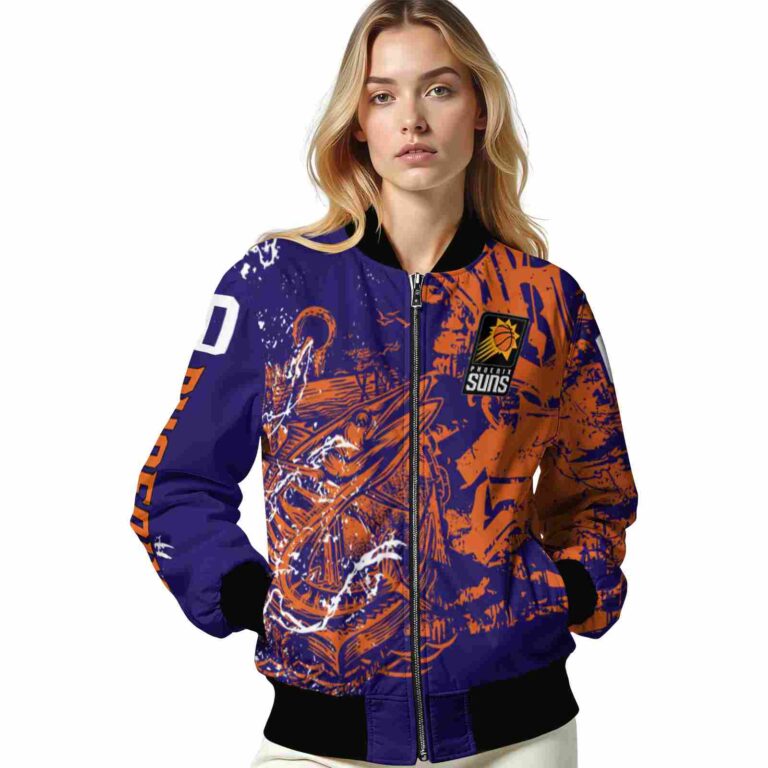 custom phoenix suns fishing art purple jacket latest model