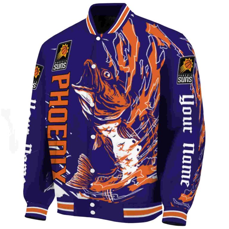 custom phoenix suns fishing passion purple white jacket best selling
