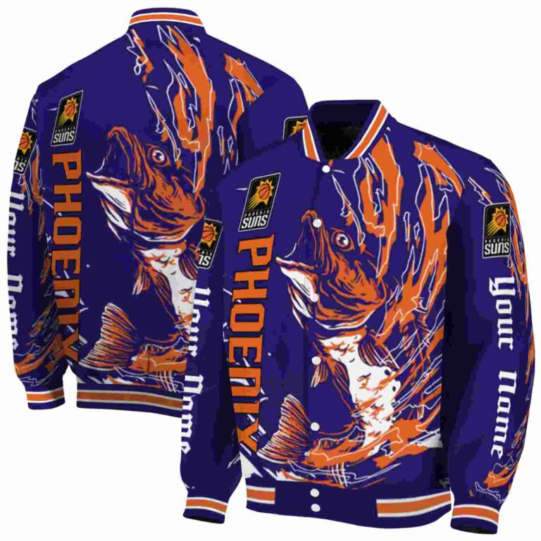 custom phoenix suns fishing passion purple white jacket fashion forward