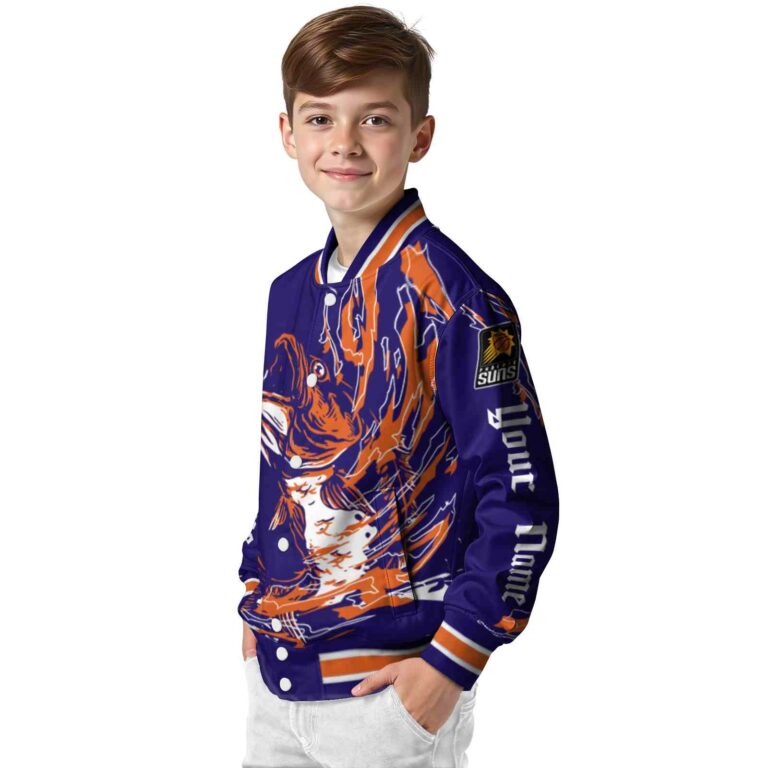 custom phoenix suns fishing passion purple white jacket trendy