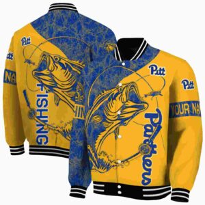 custom pittsburgh panthers fishing rod gold jacket fashion forward