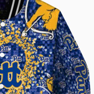 custom pittsburgh panthers heart explosion royal blue jacket premium grade