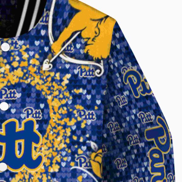 custom pittsburgh panthers heart explosion royal blue jacket premium grade