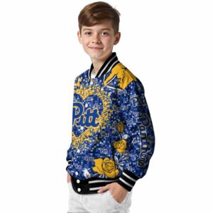 custom pittsburgh panthers heart explosion royal blue jacket trendy