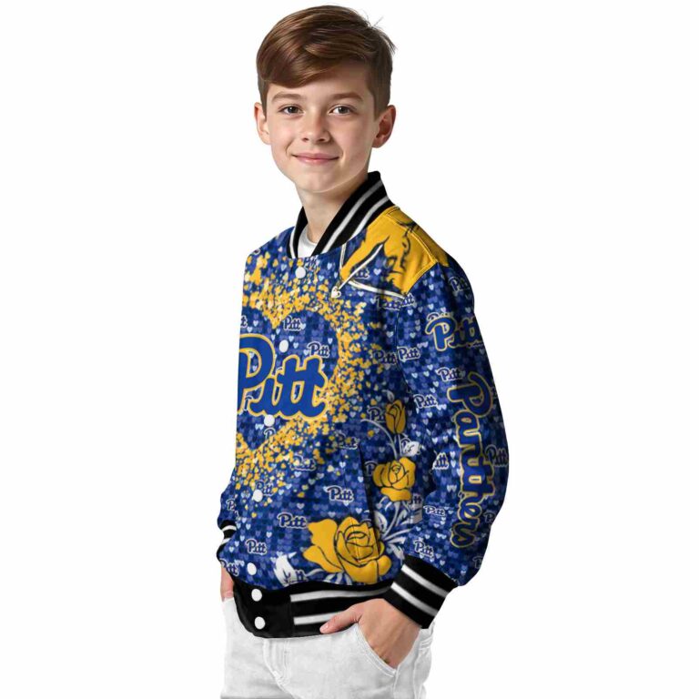 custom pittsburgh panthers heart explosion royal blue jacket trendy