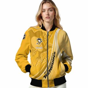 custom pittsburgh penguins wave patterns yellow jacket latest model