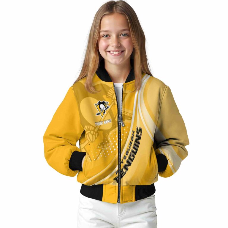 custom pittsburgh penguins wave patterns yellow jacket top rated