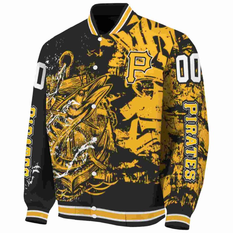 custom pittsburgh pirates fishing art black jacket best selling