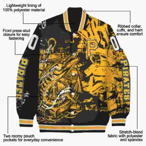 custom pittsburgh pirates fishing art black jacket new arrival