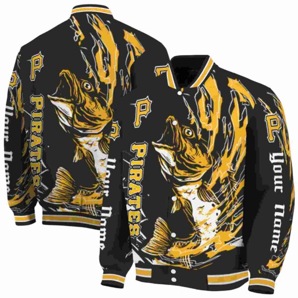 custom pittsburgh pirates fishing passion black white jacket fashion forward