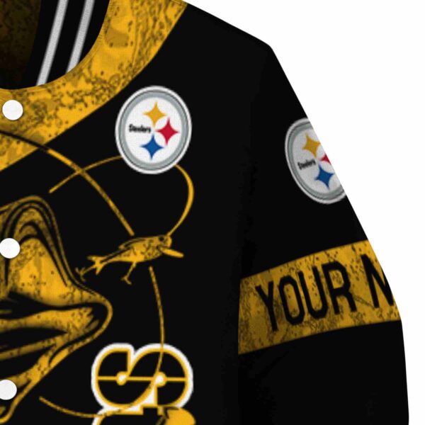 custom pittsburgh steelers fishing rod black jacket premium grade