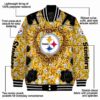 custom pittsburgh steelers heart explosion gold jacket new arrival