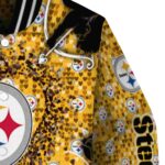 custom pittsburgh steelers heart explosion gold jacket best selling