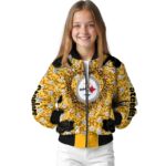custom pittsburgh steelers heart explosion gold jacket best selling