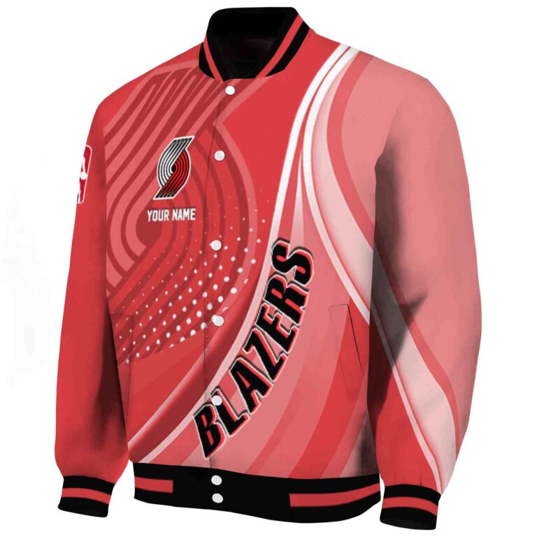 custom portland trail blazers wave patterns red jacket best selling