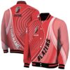 custom portland trail blazers wave patterns red jacket fashion forward