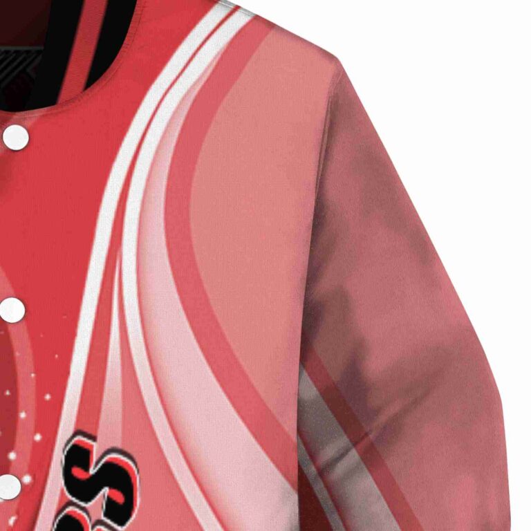 custom portland trail blazers wave patterns red jacket premium grade