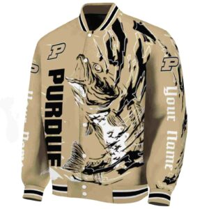 custom purdue boilermakers fishing passion gold white jacket best selling