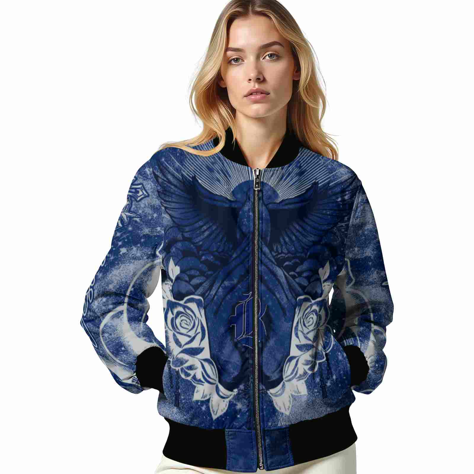 custom rice owls praying hands navy blue jacket latest model custom rice owls praying hands navy blue jacket latest model