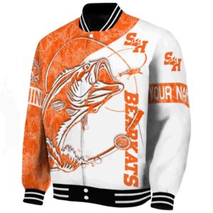 custom sam houston bearkats fishing rod white jacket best selling