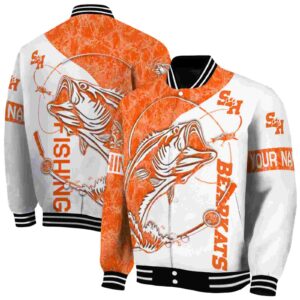 custom sam houston bearkats fishing rod white jacket fashion forward