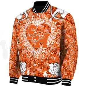 custom sam houston bearkats heart explosion orange jacket best selling