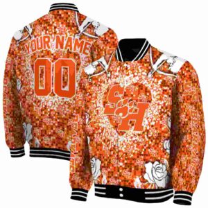 custom sam houston bearkats heart explosion orange jacket fashion forward