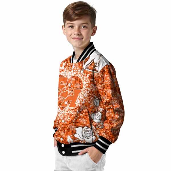 custom sam houston bearkats heart explosion orange jacket trendy
