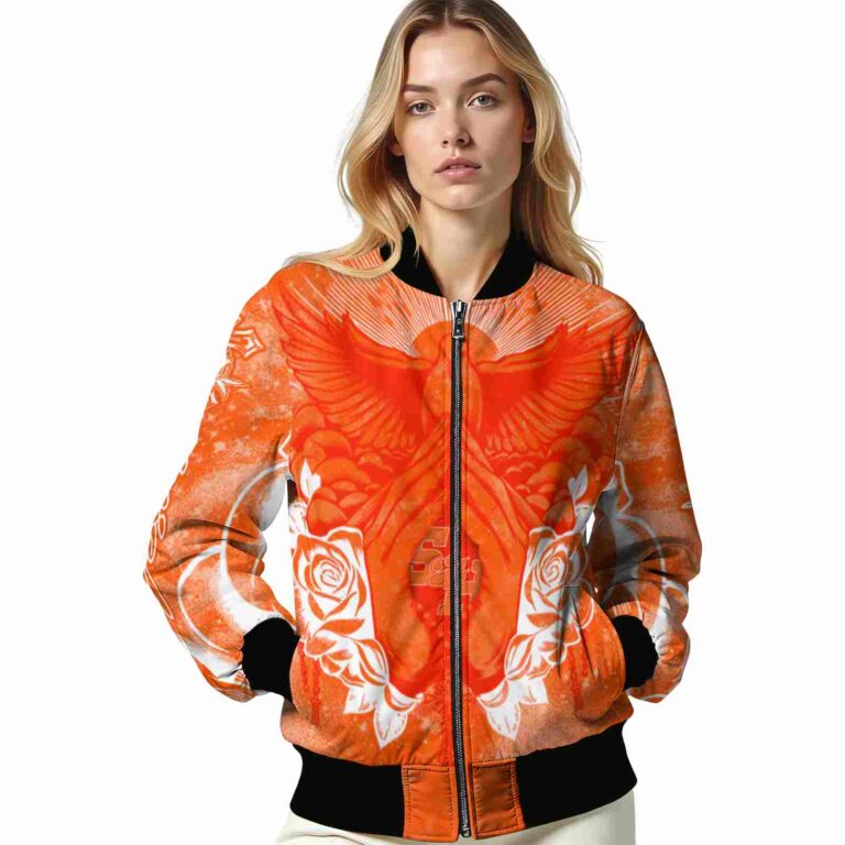 custom sam houston bearkats praying hands orange jacket latest model
