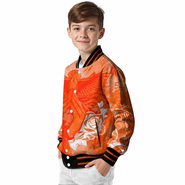custom sam houston bearkats praying hands orange jacket trendy
