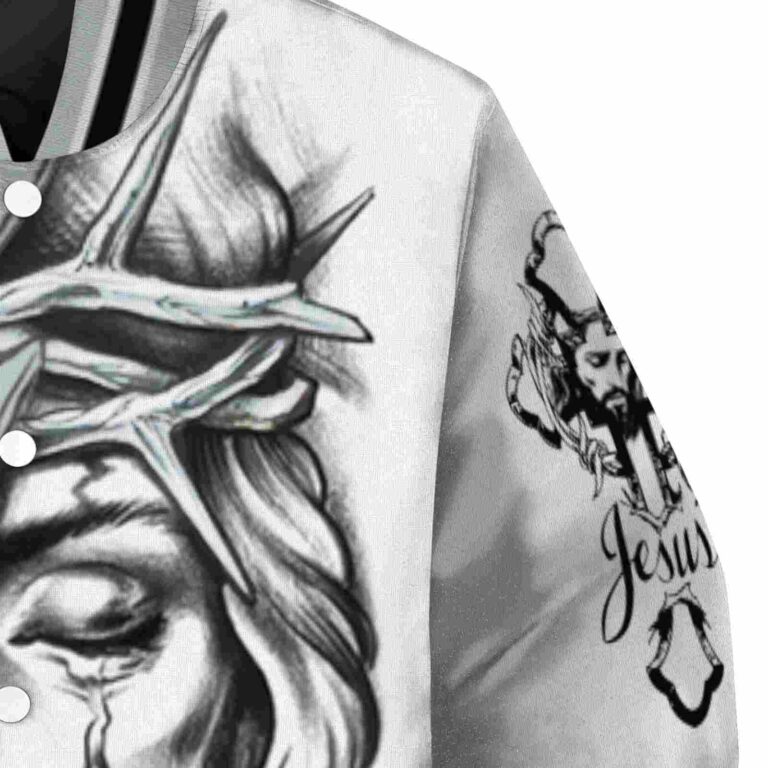custom san antonio spurs jesus tears silver white jacket premium grade