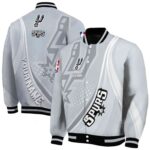 custom san antonio spurs wave patterns silver jacket best selling
