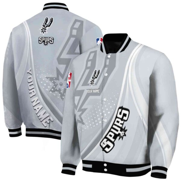 custom san antonio spurs wave patterns silver jacket fashion forward