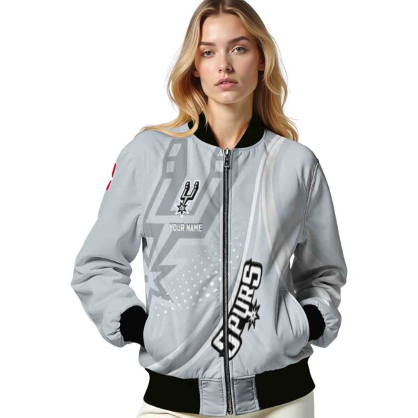 custom san antonio spurs wave patterns silver jacket latest model