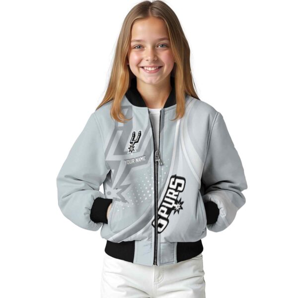 custom san antonio spurs wave patterns silver jacket top rated