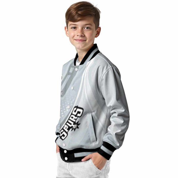 custom san antonio spurs wave patterns silver jacket trendy