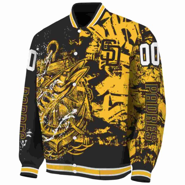 custom san diego padres fishing art brown jacket best selling