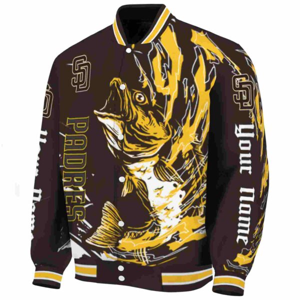 custom san diego padres fishing passion brown white jacket best selling