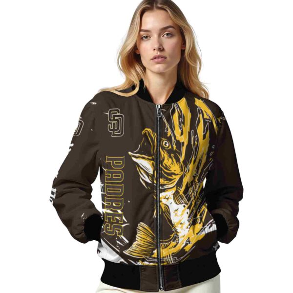 custom san diego padres fishing passion brown white jacket latest model