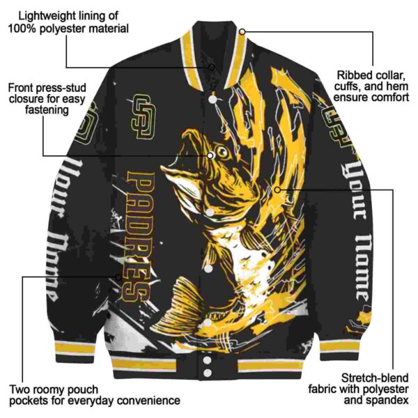 custom san diego padres fishing passion brown white jacket new arrival
